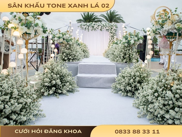 Sân khấu cho thuê xanh lá 02