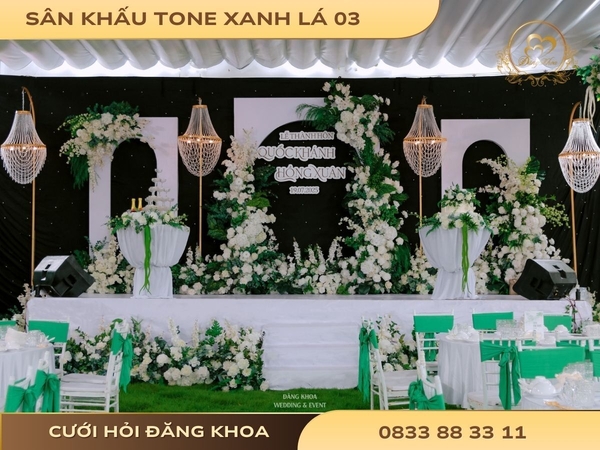 Sân khấu cho thuê xanh lá 03
