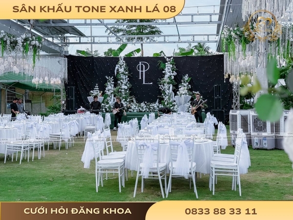 Sân khấu cho thuê xanh lá 08