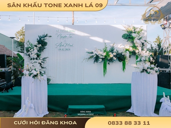 Sân khấu cho thuê xanh lá 09