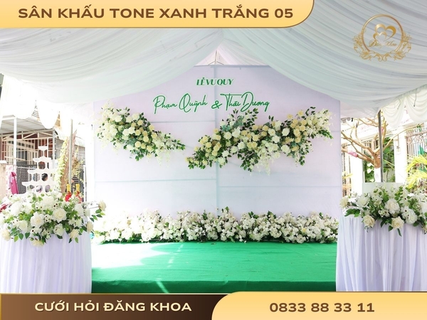 Sân khấu cho thuê xanh trắng 05