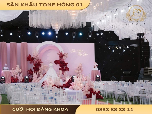sân khấu tone hồng 01