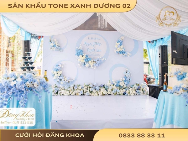 Sân khấu tone xanh dương 02