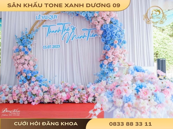 Sân khấu tone xanh dương 09