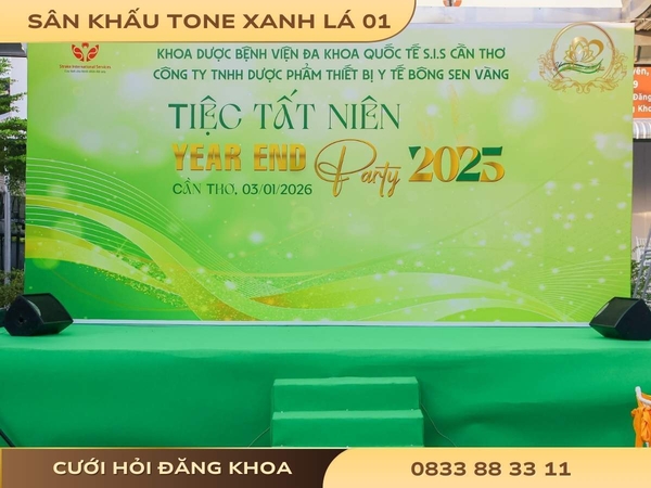 Sân khấu tone xanh lá 01