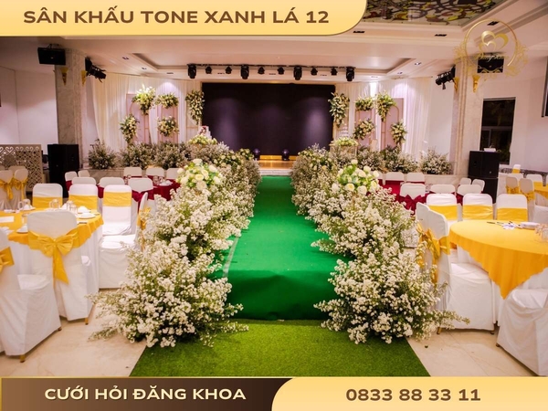 Sân khấu tone xanh lá 12