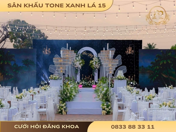 Sân khấu tone xanh lá 15