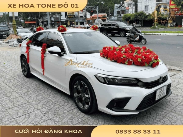 Xe hoa tone đỏ 01