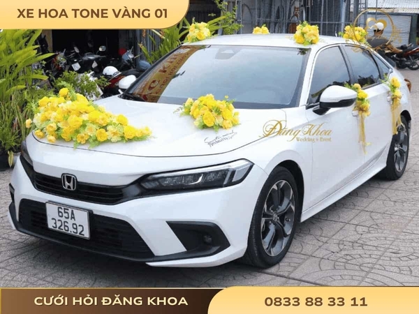 Xe hoa tone vàng 01