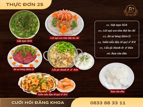 THỰC ĐƠN 25