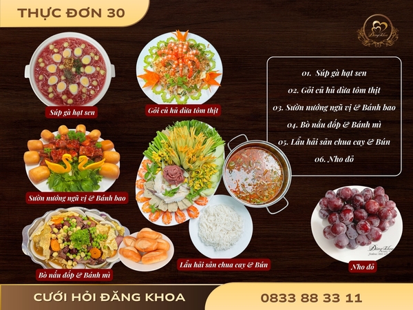 THỰC ĐƠN 30