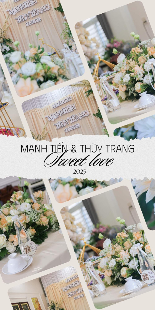 Tổng hợp trang trí gia tiên tone kem. 