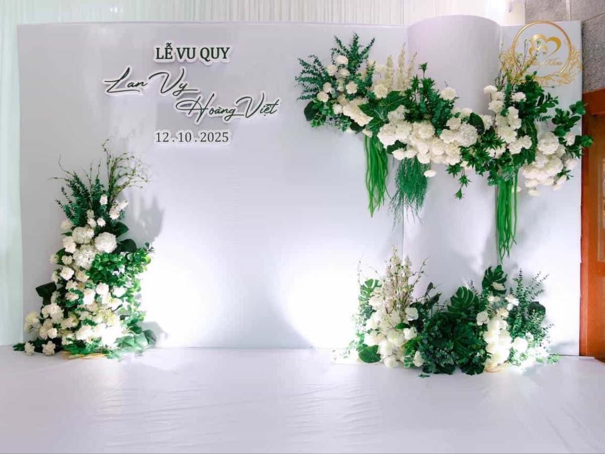 Top 50 mẫu phông chụp hình cưới tone trắng xanh lá 02