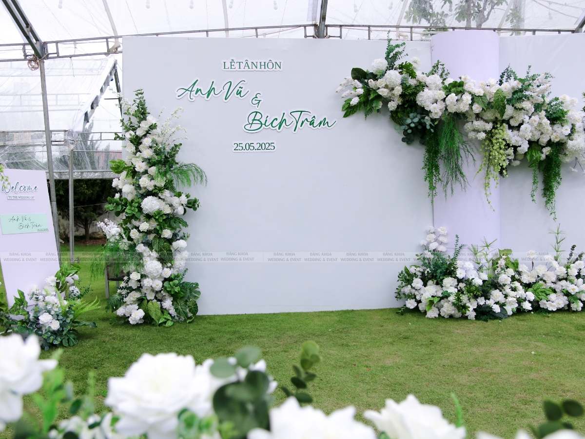 Top 50 mẫu phông chụp hình cưới tone trắng xanh lá 04