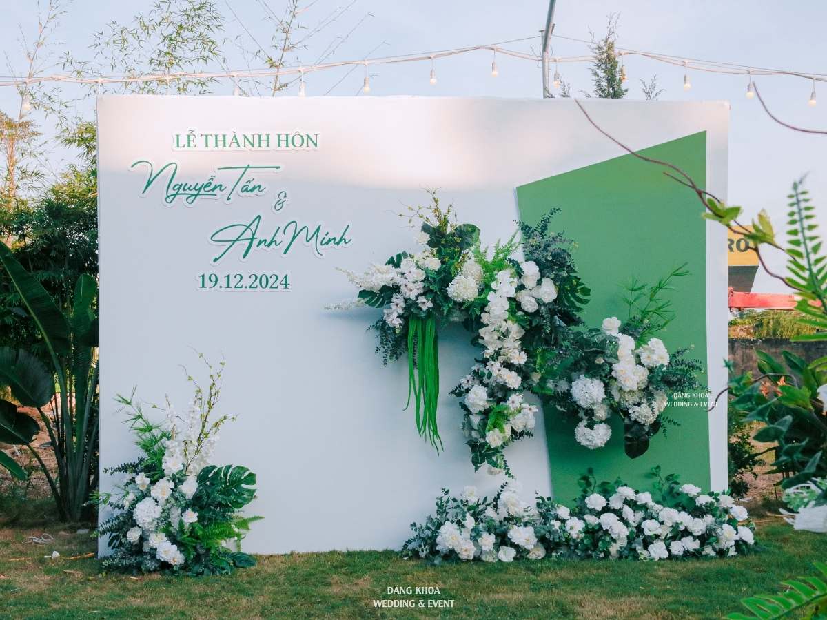 Top 50 mẫu phông chụp hình cưới tone trắng xanh lá 06