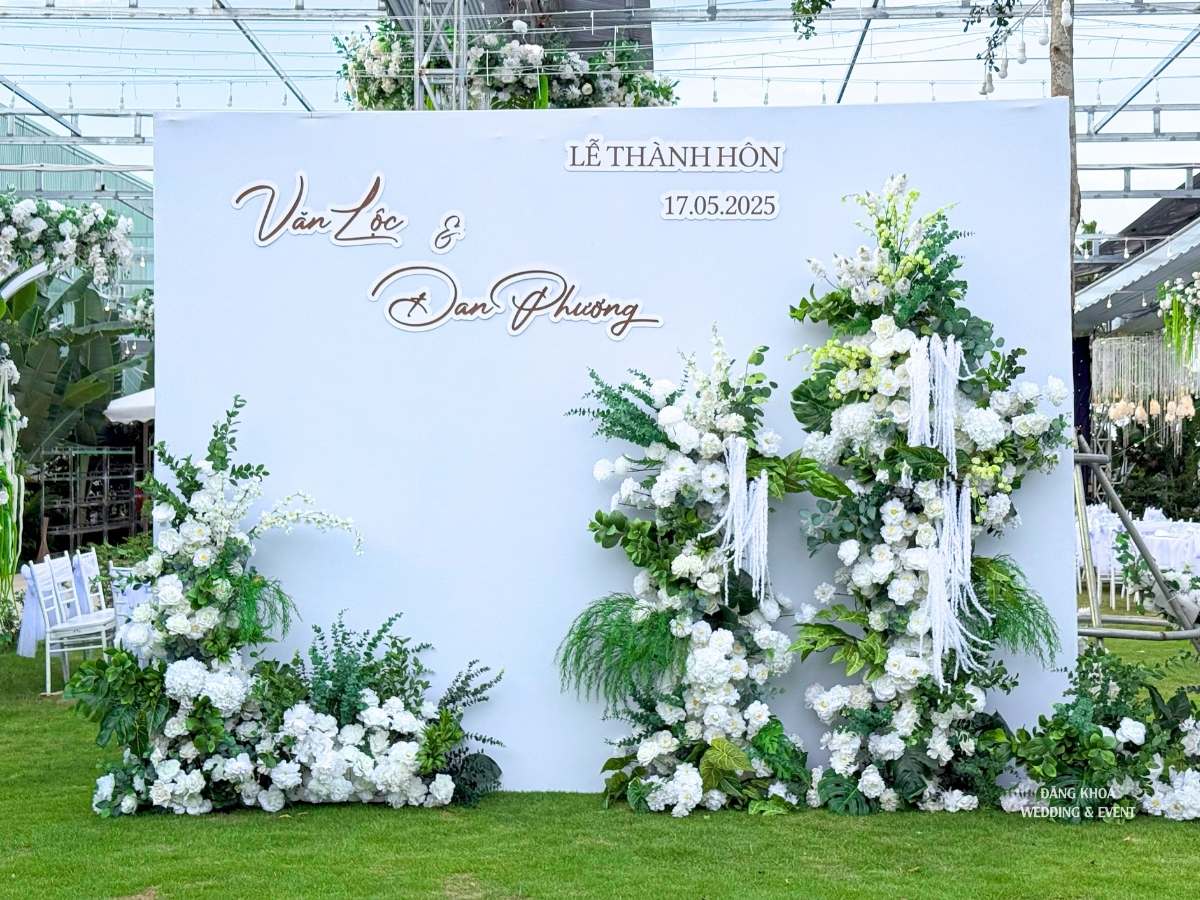 Top 50 mẫu phông chụp hình cưới tone trắng xanh lá 07