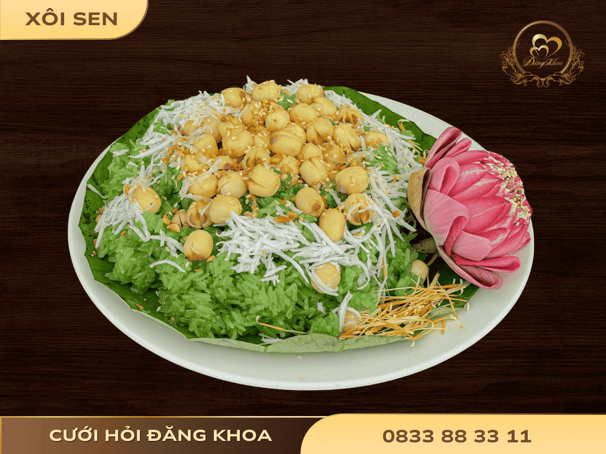 Xôi lá dứa hạt sen dừa sợi