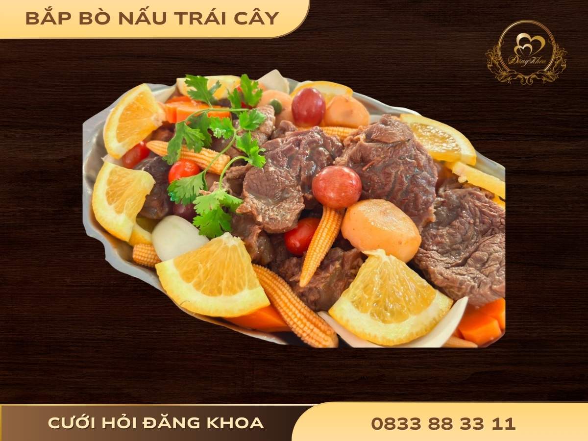 Bắp bò nấu trái cây