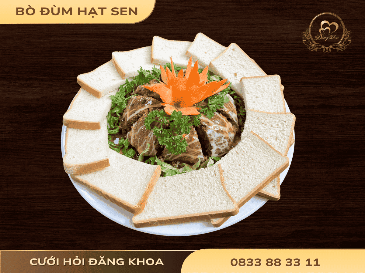 Bò đùm hạt sen