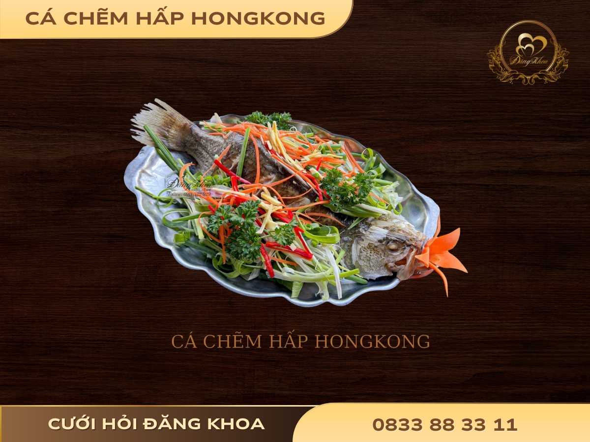 Cá chẽm hấp hong kong