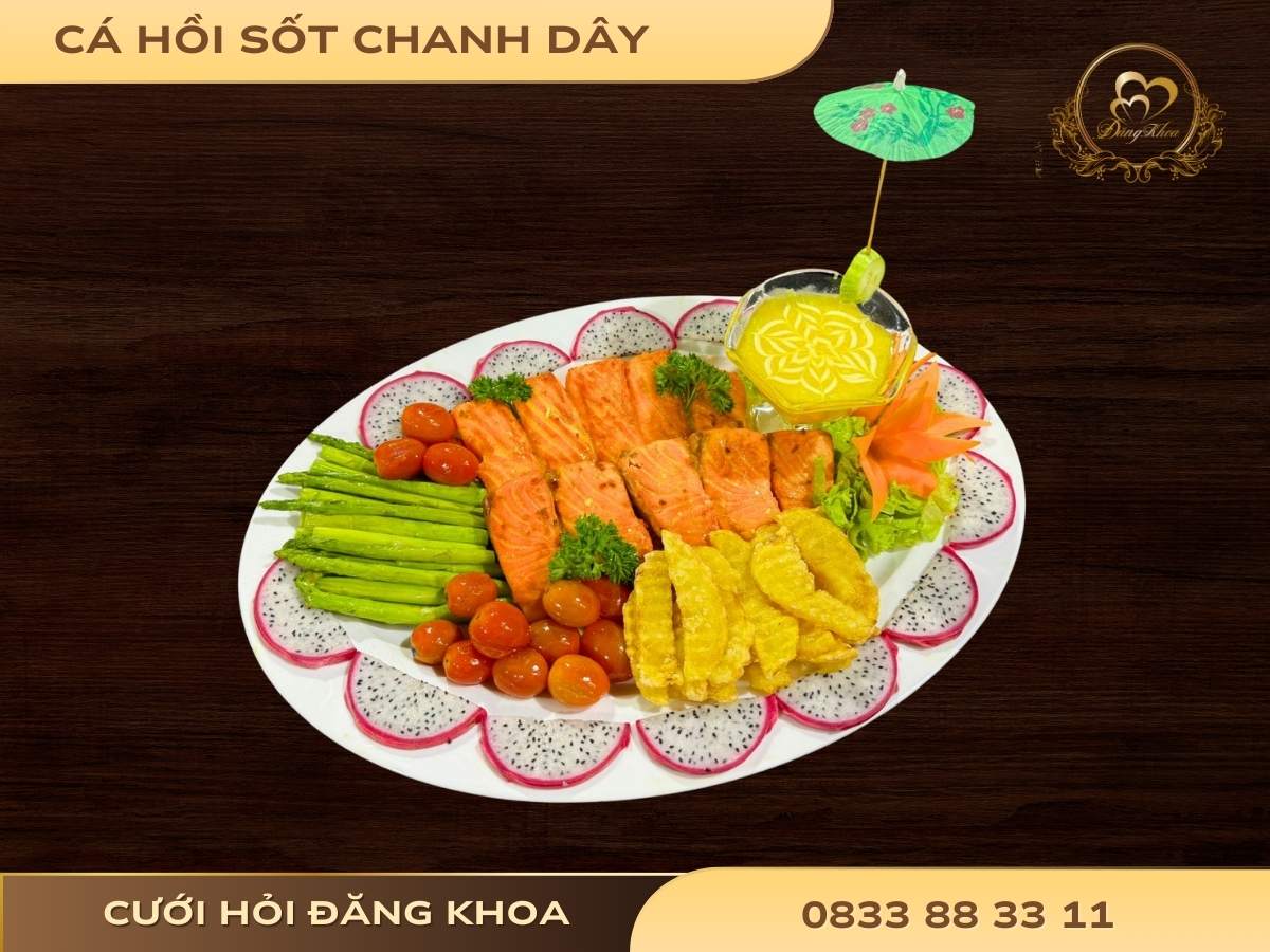   Cá hồi sốt chanh dây