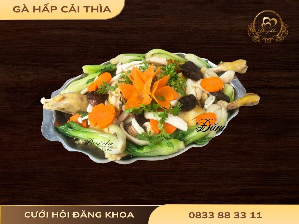 Gà Hấp Cải Thìa