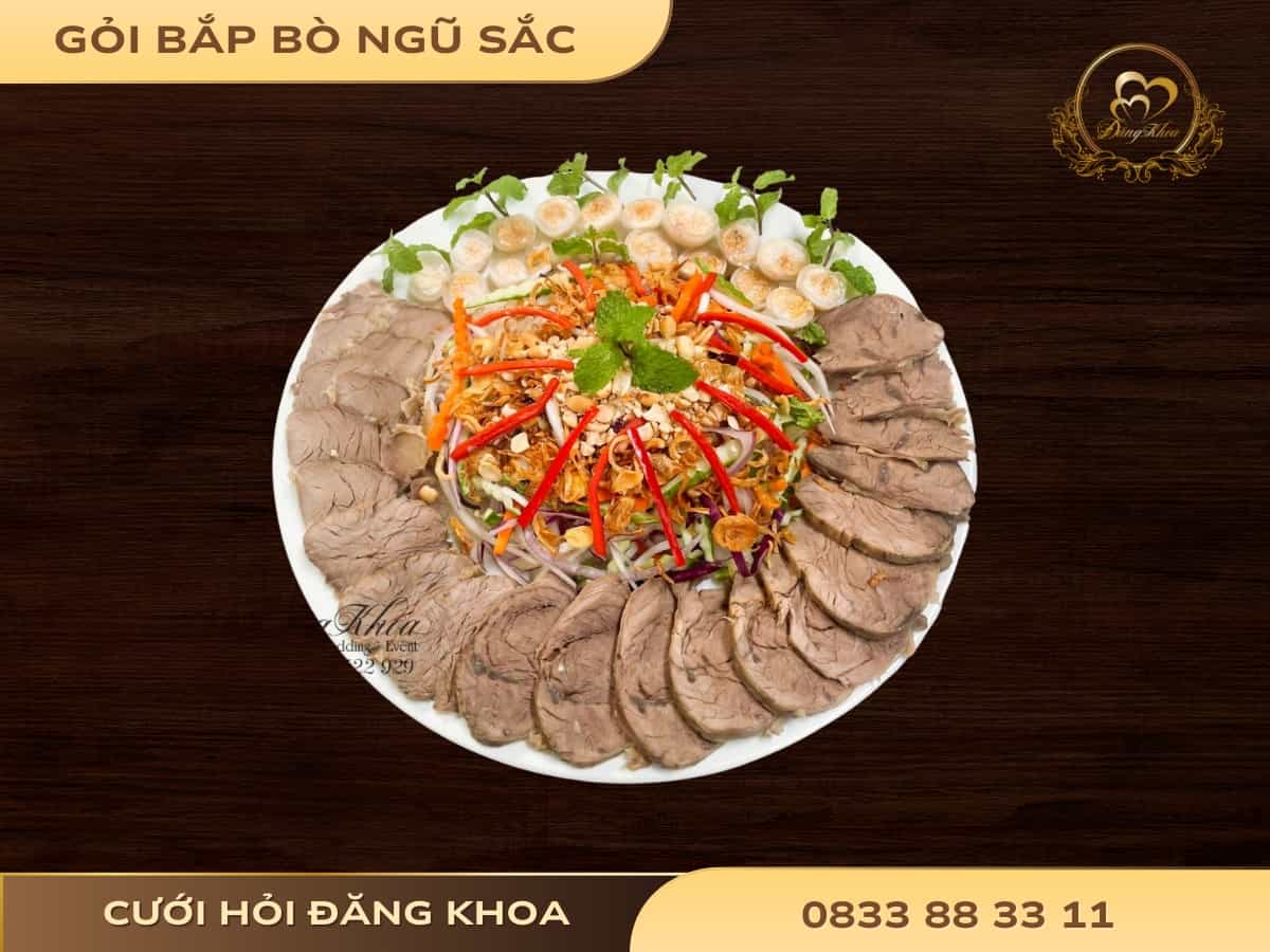 Gỏi bắp bò ngũ sắc