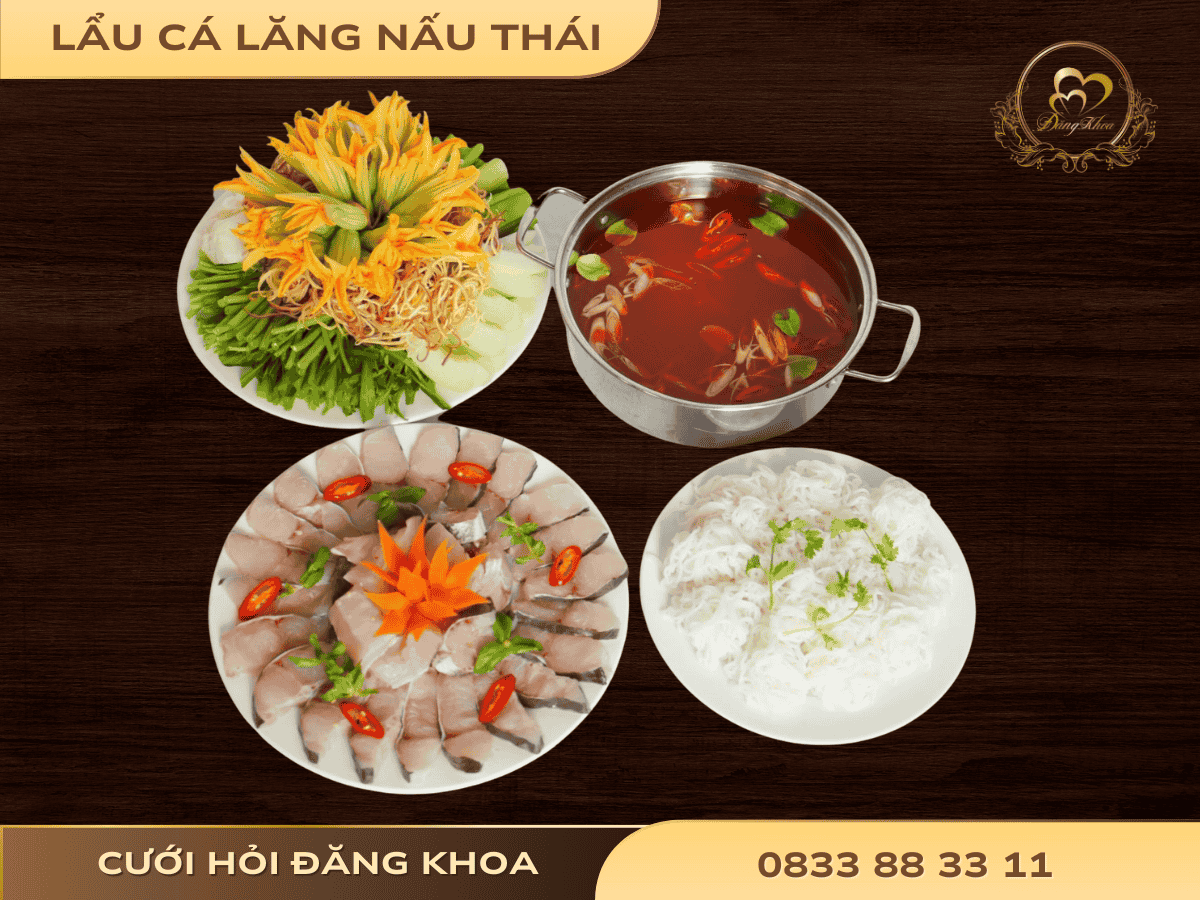 Lẩu cá lăng nấu thái
