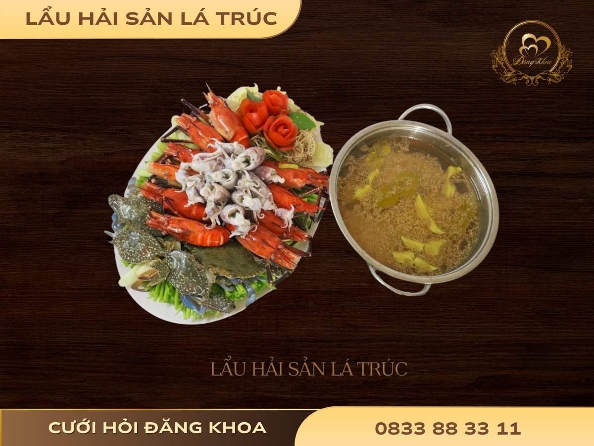Lẩu hải sản lá trúc