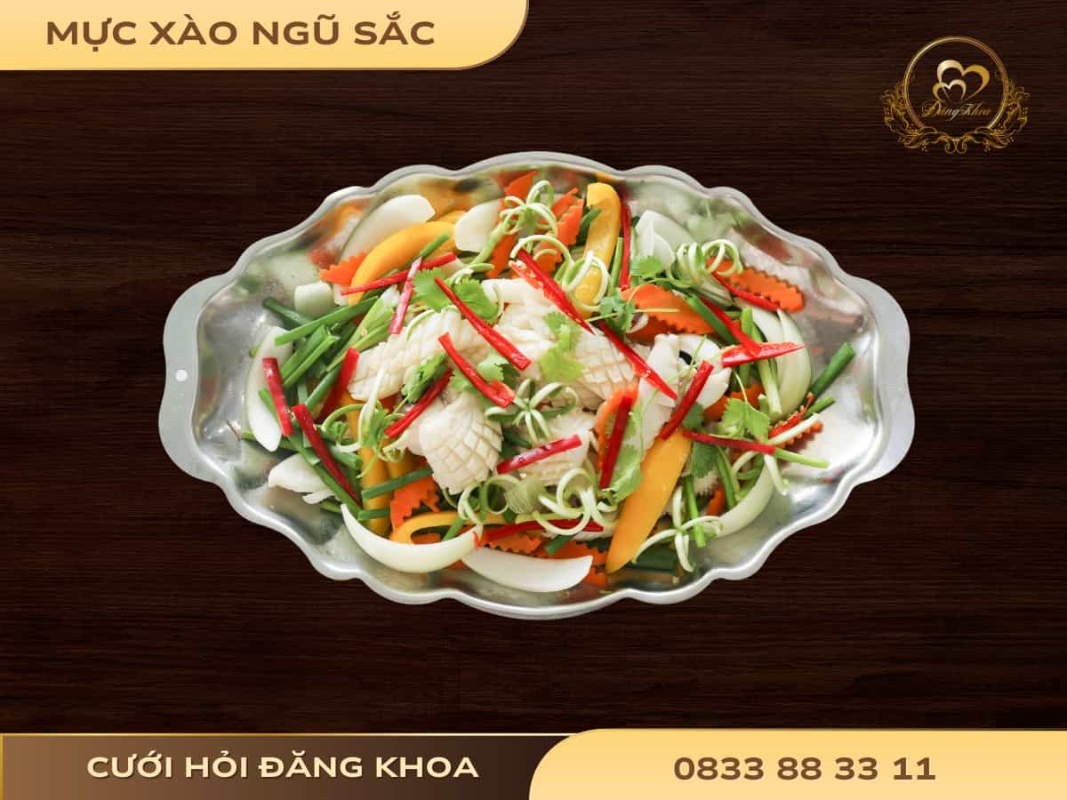 Mực xào ngũ sắc